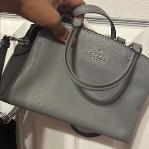 Coach Gray Leather Handbag